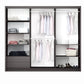 Black/Cashmere/Oak Wotan Mirrored Sliding Door Wardrobe 250cm – KINGSLEY