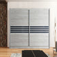 DOVER 203cm Sliding Door Wardrobe Oak Craft / Graphite Glass