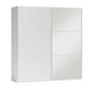 White Mirrored Sliding Door Wardrobe 250cm – OXFORD