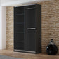 Graphite Mirrored Sliding Door Wardrobe 120cm – OXFORD