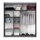 DOVER 203cm Sliding Door Wardrobe Lava / Black Glass