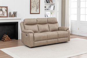 Corley 3 Seater Sofa Beige Stone (Recliner)