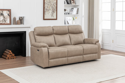 Corley 3 Seater Sofa Beige Stone (Recliner)