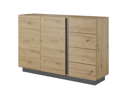 Chest of Drawers 2D4S ARCO Oak Artisan / Grey