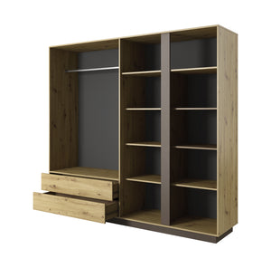 Wardrobe ARCO 220 Oak Artisan / Grey