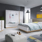 Wardrobe ARCO 220 White / White Gloss