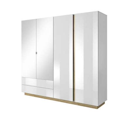 Wardrobe ARCO 220 White / White Gloss