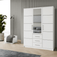 White Mirrored Hinged Door Wardrobe 149cm – HAMPTON D3