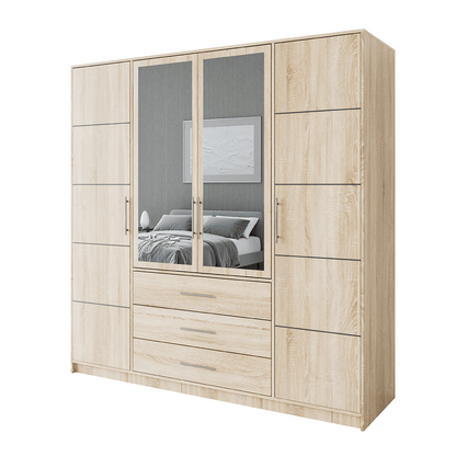 Wardrobe HAMPTON D4 Oak Sonoma + Mirror