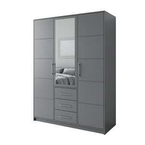 Wardrobe HAMPTON D3 Graphite + Mirror
