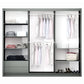 White Mirrored Sliding Door Wardrobe 250cm – FINLEY