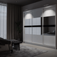 White Mirrored Sliding Door Wardrobe 250cm – DERBY