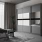 Graphite Mirrored Sliding Door Wardrobe 250cm – DERBY