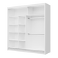 White Mirrored Sliding Door Wardrobe 203cm – NORWICH