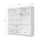 White Mirrored Sliding Door Wardrobe 203cm – DERBY