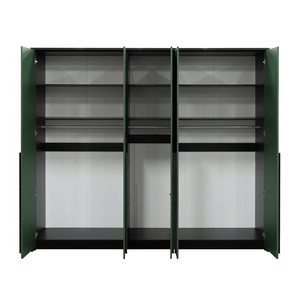 Wardrobe EVERTON 255 Black / Bottle Green