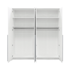 White Hinged Door Wardrobe 105cm – EVERTON D2