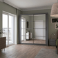 Graphite Mirrored Sliding Door Wardrobe 203cm – NORWICH