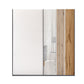 Black/Cashmere/Oak Wotan Mirrored Sliding Door Wardrobe 200cm – KINGSLEY