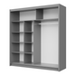 Graphite Mirrored Sliding Door Wardrobe 203cm – NORWICH