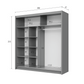 Graphite Mirrored Sliding Door Wardrobe 203cm – LEIGHTON