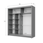 Graphite Mirrored Sliding Door Wardrobe 203cm – NORWICH