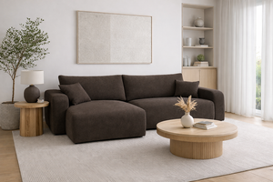 Corner Sofa Bed HAVANA Brown