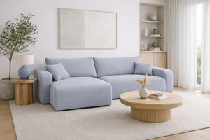 Corner Sofa Bed HAVANA Soft Grey