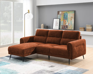 Oakmere Corner Sofa Burnt Orange Left Hand