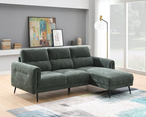Oakmere Corner Sofa Green Moss Right Hand