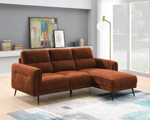 Oakmere Corner Sofa Burnt Orange Right Hand