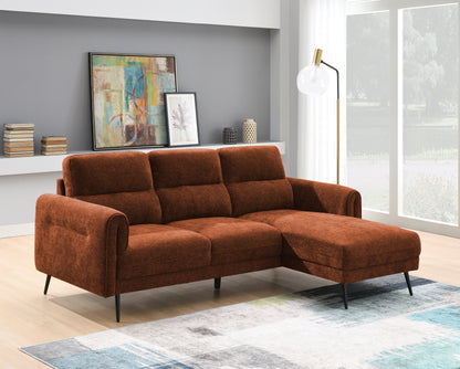 Oakmere Corner Sofa Burnt Orange Right Hand