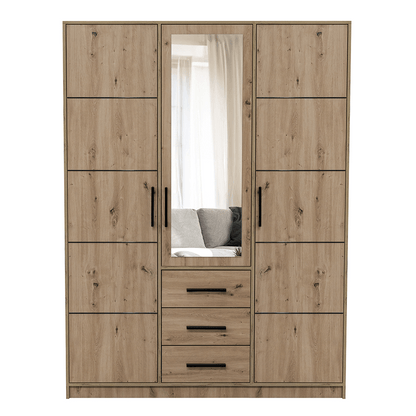 Wardrobe TELFORD D3 Oak Artisan + Mirror