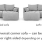 Corner Sofa Bed NESSA Dark Aubergine