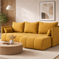 Corner Sofa Bed NESSA Mustard Yellow