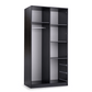 Oak Viking Mirrored Hinged Door Wardrobe 100cm – YORK D2