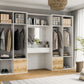 Wardrobe HARVEY 300 White / Natural Grand Oak + Dressing Table