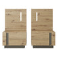 Set of Bedside Tables ARCO Oak Artisan / Grey