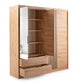 Oak Artisan Mirrored Hinged Sliding Door Wardrobe 203cm –  HARTLEY