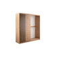 Oak Artisan Mirrored Hinged Sliding Door Wardrobe 203cm –  HARTLEY
