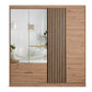 Oak Artisan Mirrored Hinged Sliding Door Wardrobe 203cm –  HARTLEY