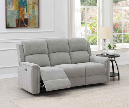 Ashmoor 3 Seater Sofa Light Grey (Power Recliner)