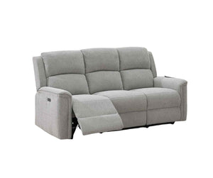 Ashmoor 3 Seater Sofa Light Grey (Power Recliner)