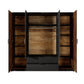 Wardrobe MILTON Oak Chestnut & Anthracite