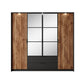 Wardrobe MILTON Oak Chestnut & Anthracite