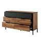 Chest od Drawers 6S MILTON Oak Chestnut & Anthracite