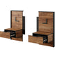 Set of Bedside Tables MILTON Oak Chestnut & Anthracite