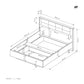 Bed MILTON Oak Chestnut & Anthracite
