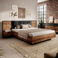 Bed MILTON Oak Chestnut & Anthracite