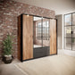 Wardrobe MILTON Oak Chestnut & Anthracite